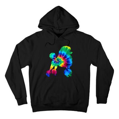 Poodle Tie Dye Vintage Hippie Dog Mom Dad Poodle Tall Hoodie