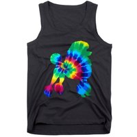 Poodle Tie Dye Vintage Hippie Dog Mom Dad Poodle Tank Top