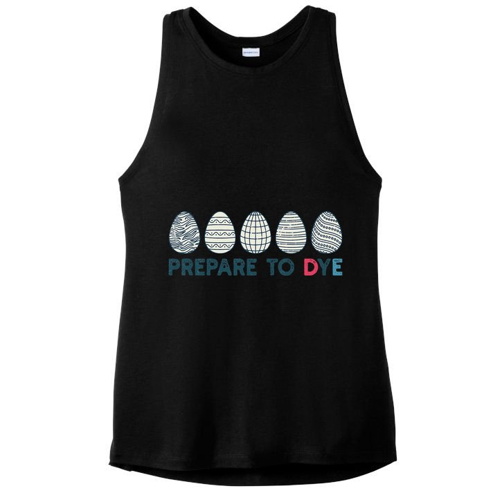 Prepare To Dye Vintage Easter Egg Funny Meme Retro Humor Ladies PosiCharge Tri-Blend Wicking Tank