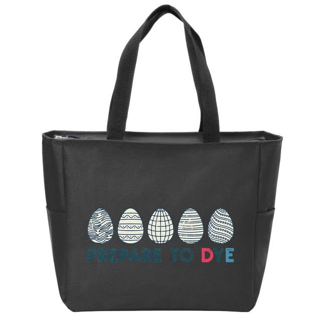 Prepare To Dye Vintage Easter Egg Funny Meme Retro Humor Zip Tote Bag