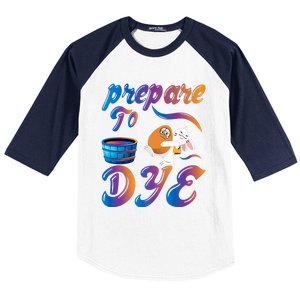 Prepare To Dye Rabbit Egg Easter Happy Easter Day Bunny Rabbit Baseball Sleeve Shirt