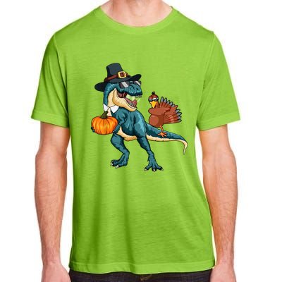 Pumpkin TRex Dabbing Turkey Thanksgiving Family Funny Gift Meaningful Gift Adult ChromaSoft Performance T-Shirt