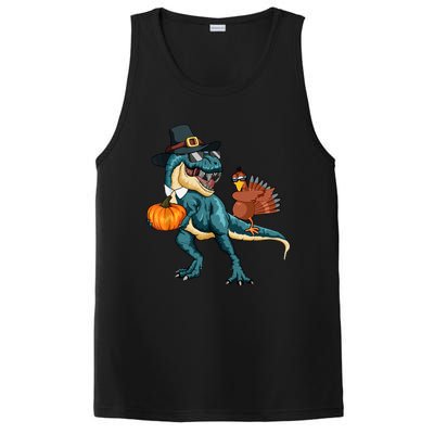 Pumpkin TRex Dabbing Turkey Thanksgiving Family Funny Gift Meaningful Gift PosiCharge Competitor Tank