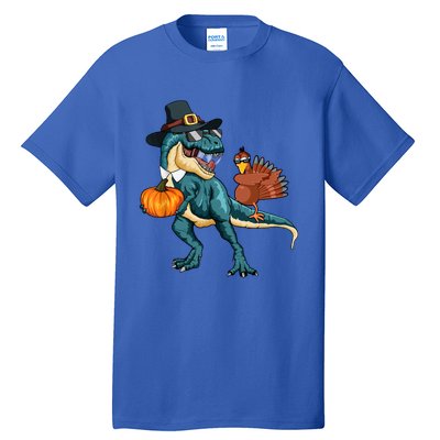 Pumpkin TRex Dabbing Turkey Thanksgiving Family Funny Gift Meaningful Gift Tall T-Shirt