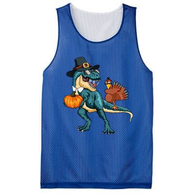 Pumpkin TRex Dabbing Turkey Thanksgiving Family Funny Gift Meaningful Gift Mesh Reversible Basketball Jersey Tank