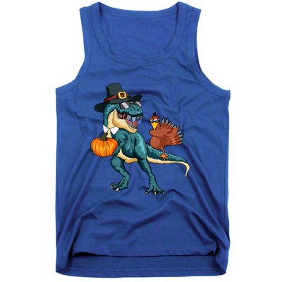 Pumpkin TRex Dabbing Turkey Thanksgiving Family Funny Gift Meaningful Gift Tank Top