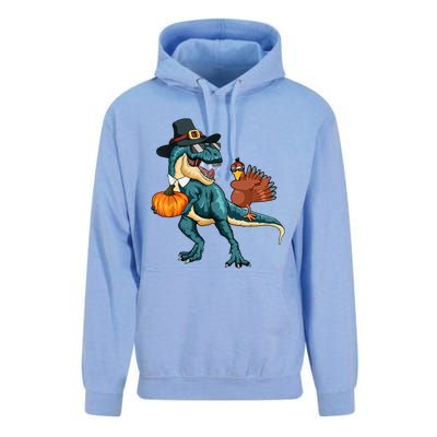 Pumpkin TRex Dabbing Turkey Thanksgiving Family Funny Gift Meaningful Gift Unisex Surf Hoodie