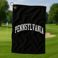 Pennsylvania Throwback Design Print Classic Golf Towel