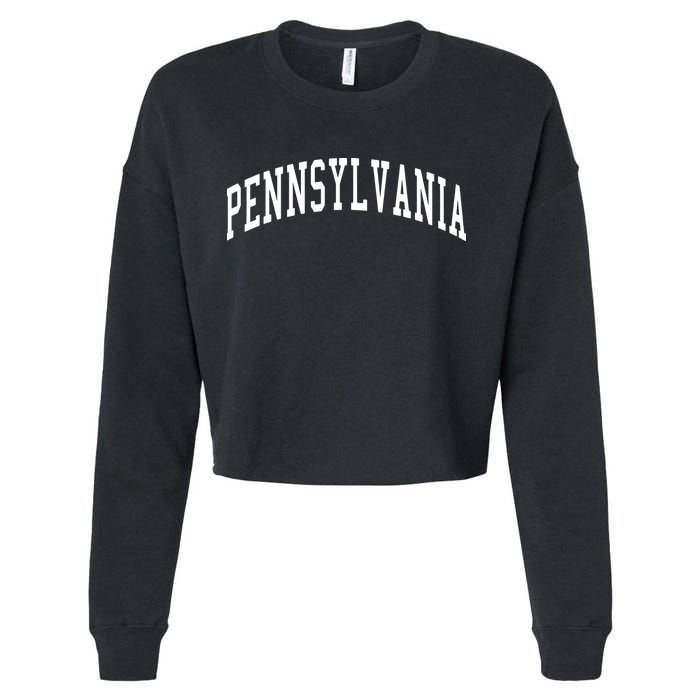 Pennsylvania Throwback Design Print Classic Cropped Pullover Crew