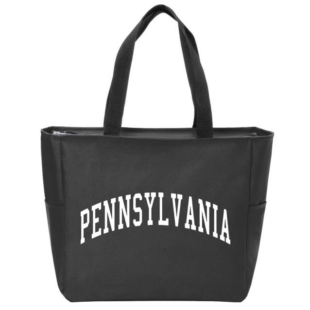 Pennsylvania Throwback Design Print Classic Zip Tote Bag