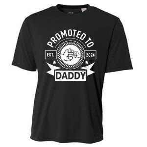 Promoted To Daddy Est 2024 Soon To Be Daddy Funny Pregnancy Announcement Cooling Performance Crew T-Shirt