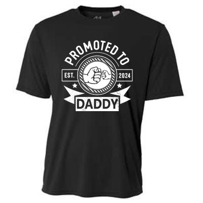 Promoted To Daddy Est 2024 Soon To Be Daddy Funny Pregnancy Announcement Cooling Performance Crew T-Shirt