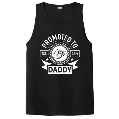 Promoted To Daddy Est 2024 Soon To Be Daddy Funny Pregnancy Announcement PosiCharge Competitor Tank