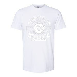 Promoted To Daddy Est 2024 Soon To Be Daddy Funny Pregnancy Announcement Softstyle CVC T-Shirt