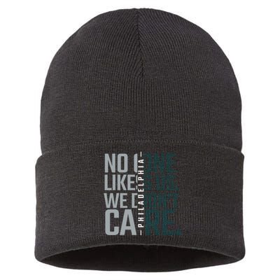 Philadelphia They Dont Likes Us We Dont Care Phly Fan Sustainable Knit Beanie