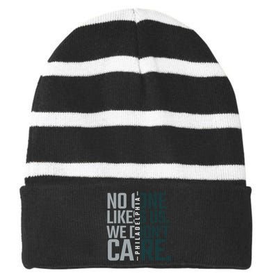 Philadelphia They Dont Likes Us We Dont Care Phly Fan Striped Beanie with Solid Band