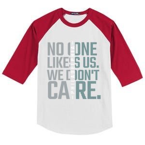 Philadelphia They Dont Likes Us We Dont Care Phly Fan Kids Colorblock Raglan Jersey