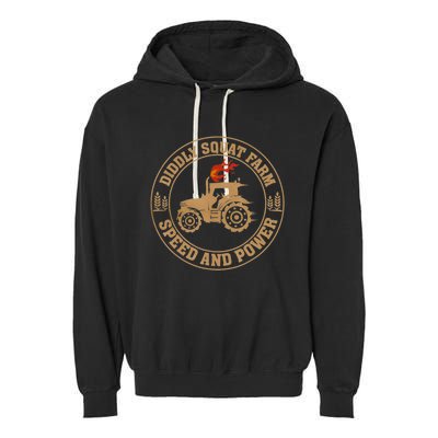 Perfect Tractor Design Diddly Squat Farm Speed And Power Garment-Dyed Fleece Hoodie