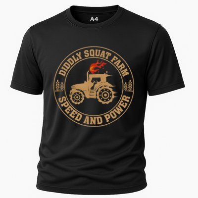 Perfect Tractor Design Diddly Squat Farm Speed And Power Cooling Performance Crew T-Shirt