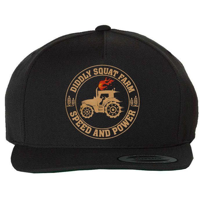 Perfect Tractor Design Diddly Squat Farm Speed And Power Wool Snapback Cap