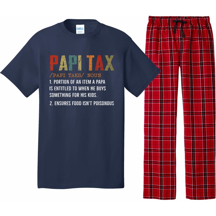 Papi Tax Dad Definition Gift For Dad Pajama Set