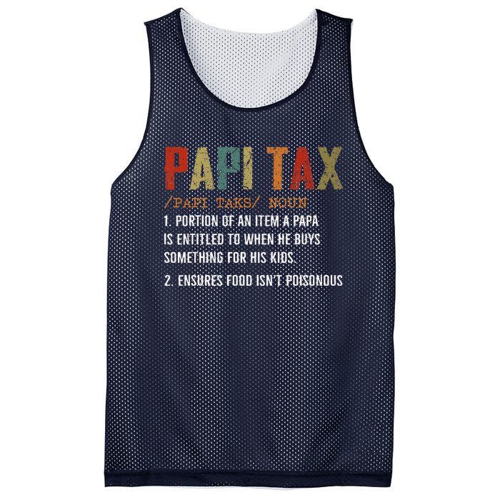 Papi Tax Dad Definition Gift For Dad Mesh Reversible Basketball Jersey Tank