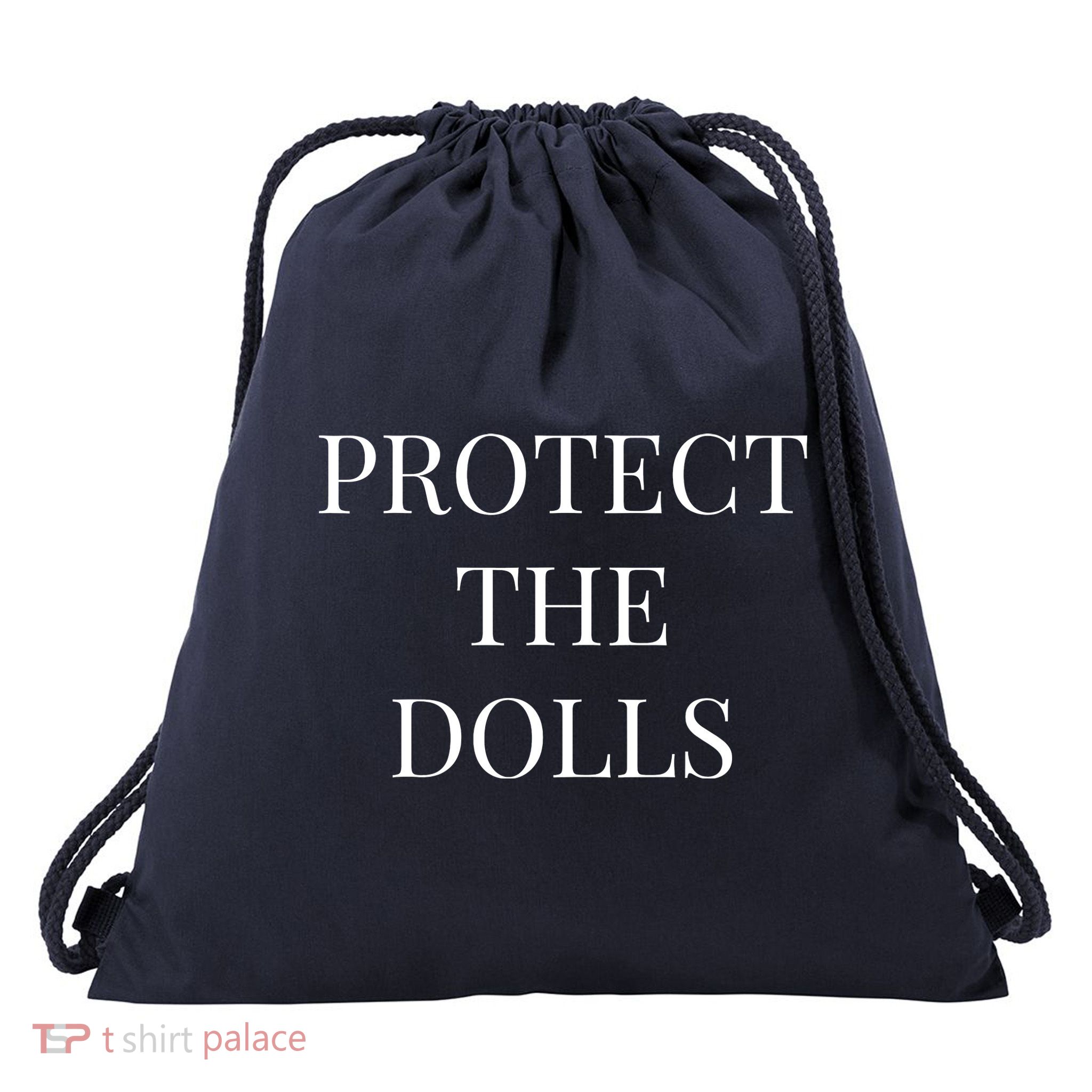 Protect The Dolls Drawstring Bag