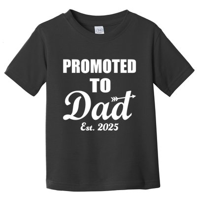 Promoted To Dad Est 2025 New Dad Toddler T-Shirt
