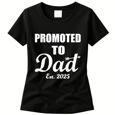 Promoted To Dad Est 2025 New Dad Womens T-Shirt