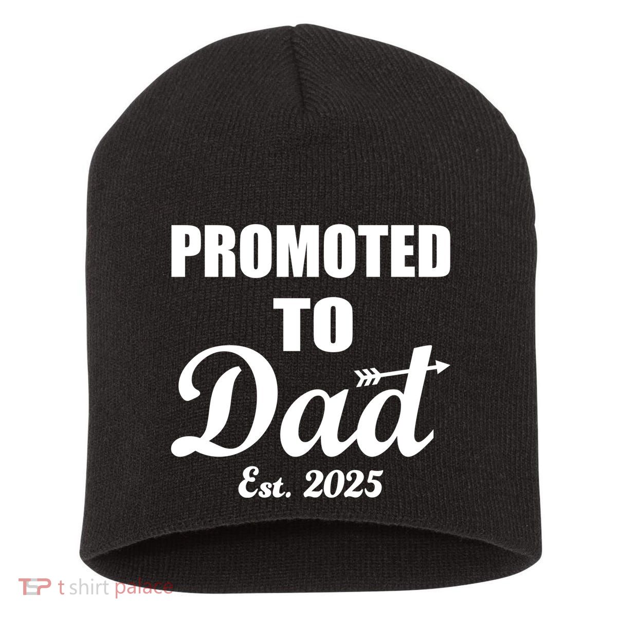 Promoted To Dad Est 2025 New Dad Short Acrylic Beanie