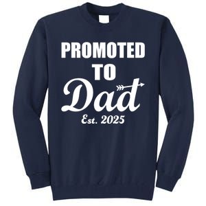 Promoted To Dad Est 2025 New Dad Tall Sweatshirt