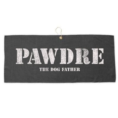 Pawdre The Dog Father Dog Dad Fathers Day Large Microfiber Waffle Golf Towel