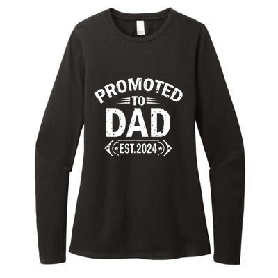 Promoted To Dad Est 2024 Soon To Be Dad Womens CVC Long Sleeve Shirt