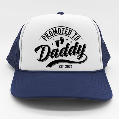 Promoted To Dad Est 2024 Soon To Be Dad Trucker Hat