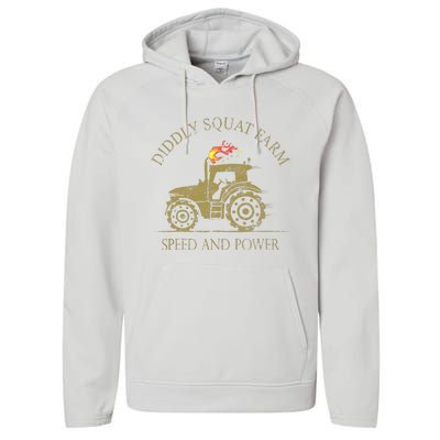 Perfect Tractor Design Diddly Squat Farm Speed And Power Performance Fleece Hoodie