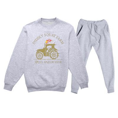 Perfect Tractor Design Diddly Squat Farm Speed And Power Premium Crewneck Sweatsuit Set