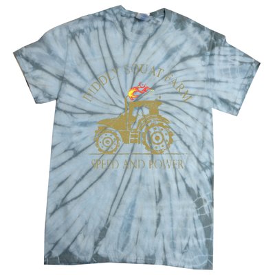 Perfect Tractor Design Diddly Squat Farm Speed And Power Tie-Dye T-Shirt