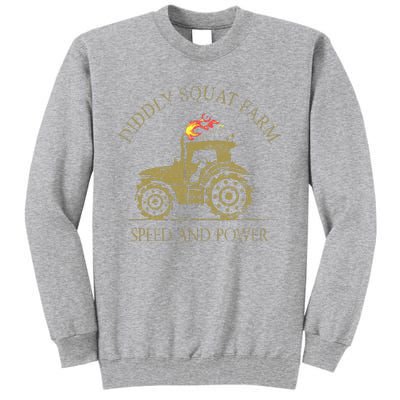 Perfect Tractor Design Diddly Squat Farm Speed And Power Tall Sweatshirt