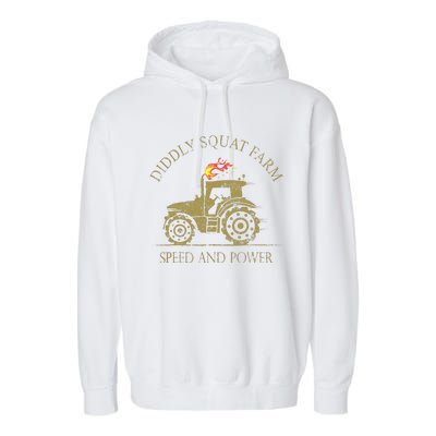 Perfect Tractor Design Diddly Squat Farm Speed And Power Garment-Dyed Fleece Hoodie