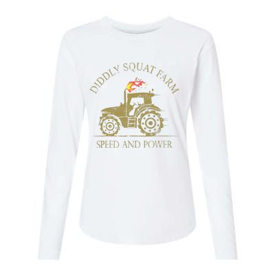 Perfect Tractor Design Diddly Squat Farm Speed And Power Womens Cotton Relaxed Long Sleeve T-Shirt