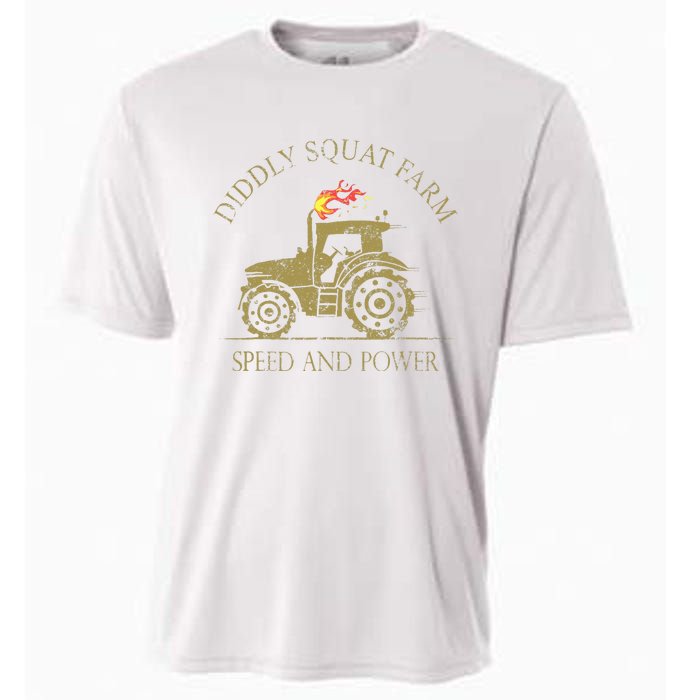 Perfect Tractor Design Diddly Squat Farm Speed And Power Cooling Performance Crew T-Shirt