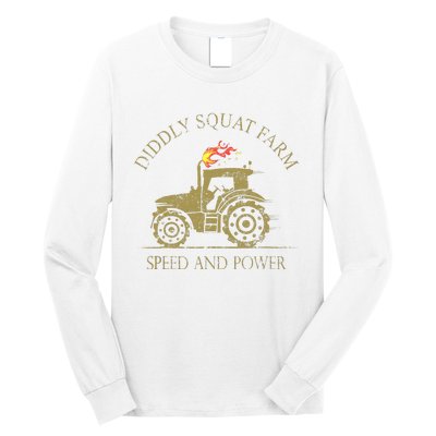 Perfect Tractor Design Diddly Squat Farm Speed And Power Long Sleeve Shirt