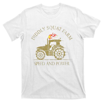 Perfect Tractor Design Diddly Squat Farm Speed And Power T-Shirt