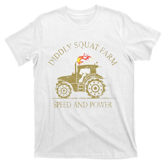 Perfect Tractor Design Diddly Squat Farm Speed And Power T-Shirt