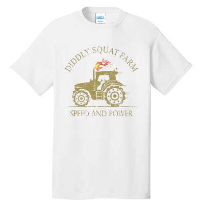 Perfect Tractor Design Diddly Squat Farm Speed And Power Tall T-Shirt