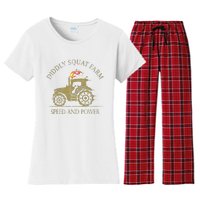 Perfect Tractor Design Diddly Squat Farm Speed And Power Women's Flannel Pajama Set