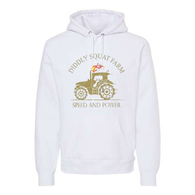 Perfect Tractor Design Diddly Squat Farm Speed And Power Premium Hoodie