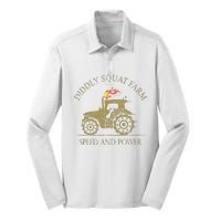 Perfect Tractor Design Diddly Squat Farm Speed And Power Silk Touch Performance Long Sleeve Polo