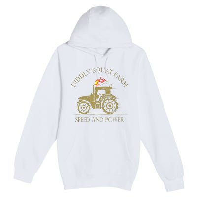 Perfect Tractor Design Diddly Squat Farm Speed And Power Premium Pullover Hoodie