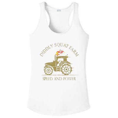 Perfect Tractor Design Diddly Squat Farm Speed And Power Ladies PosiCharge Competitor Racerback Tank